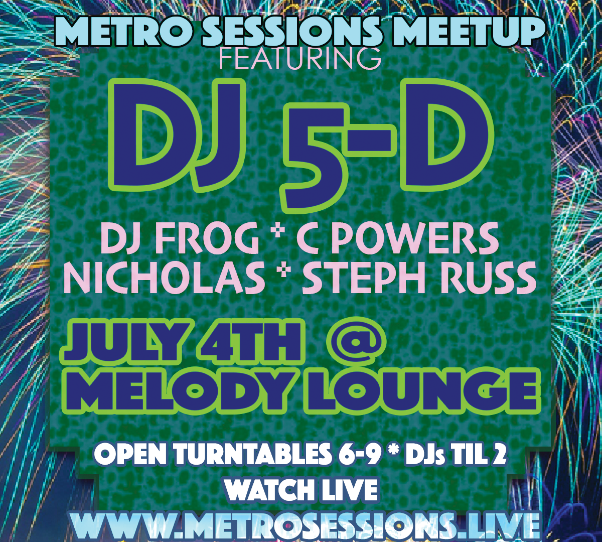 Metro Sessions Meetup flyer