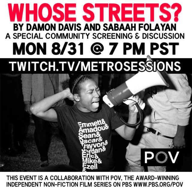 Whose Streets? Community Viewing flyer