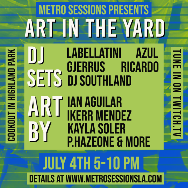 Art in the Yard July 4th Party Flyer