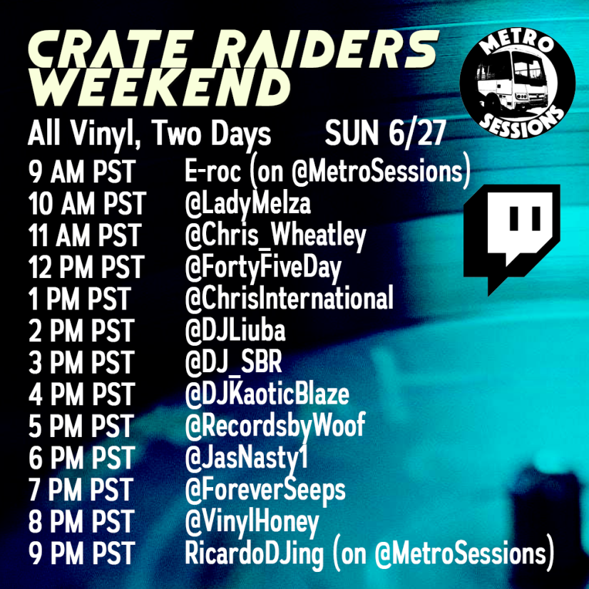 Crate Raiders Sunday lineup