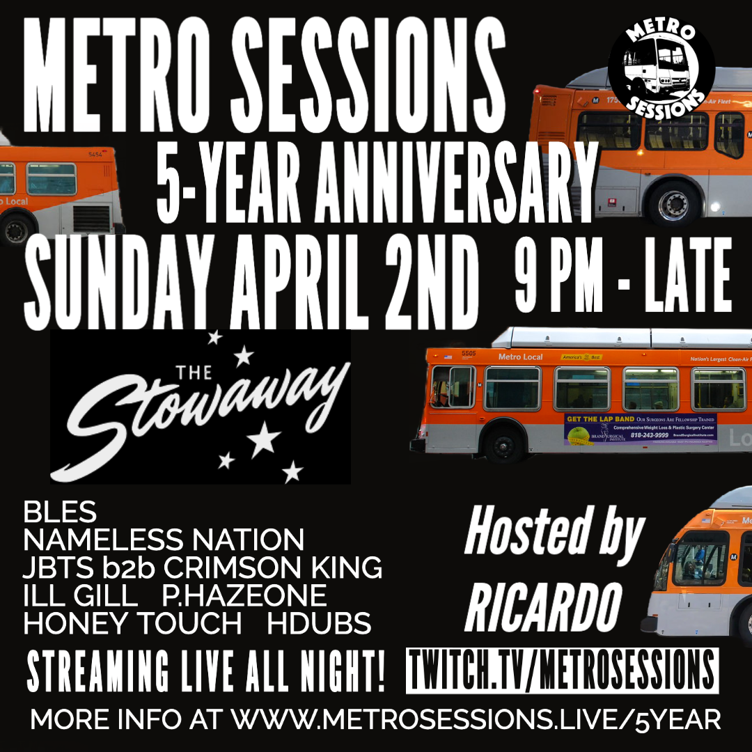 Metro Sessions 5-Year Anniversary Party flyer