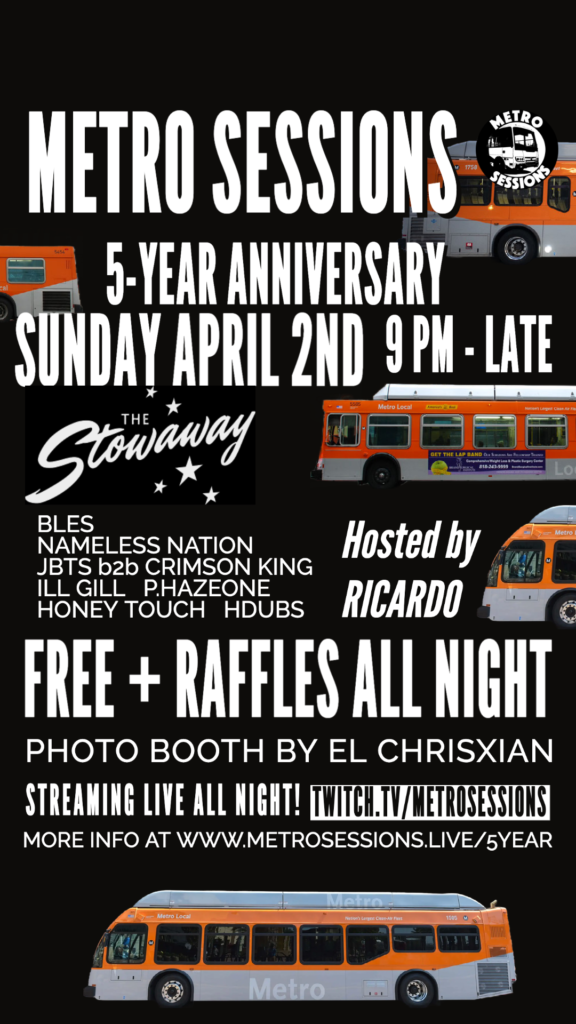Metro Sessions 5-Year Anniversary flyer 