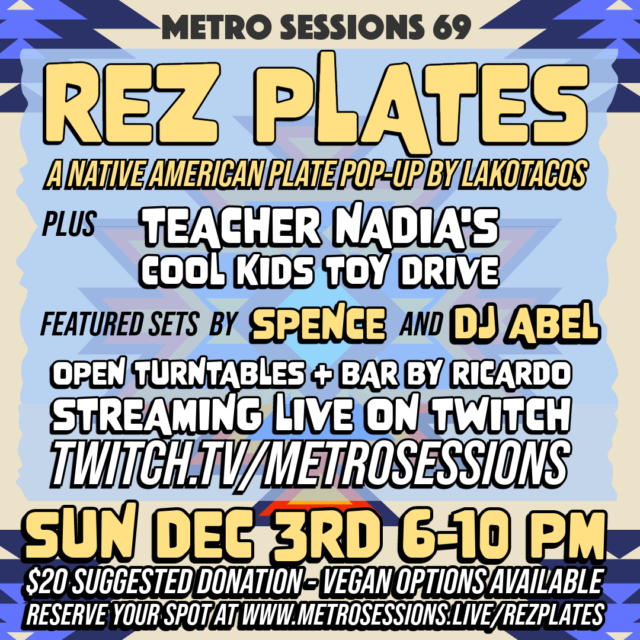 Rez Plates: A Native American Plate Pop-Up by Lakotacos flyer