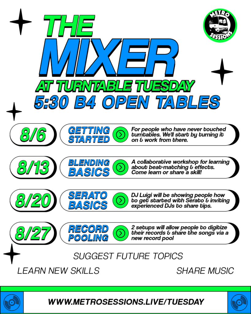 The Mixer at Turntable Tuesday flyer