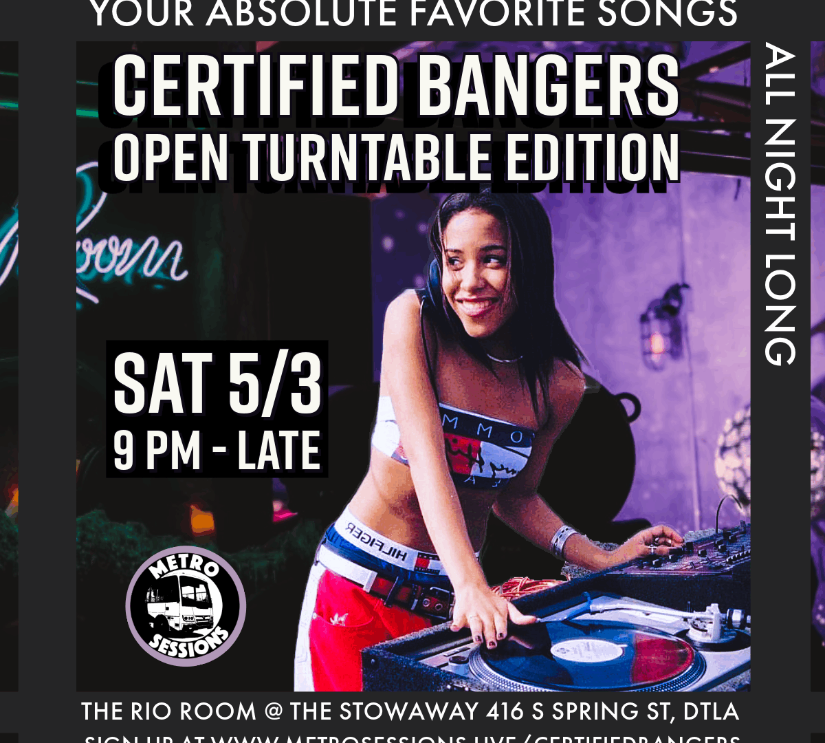Certified Bangers Open Turntable Edition flyer