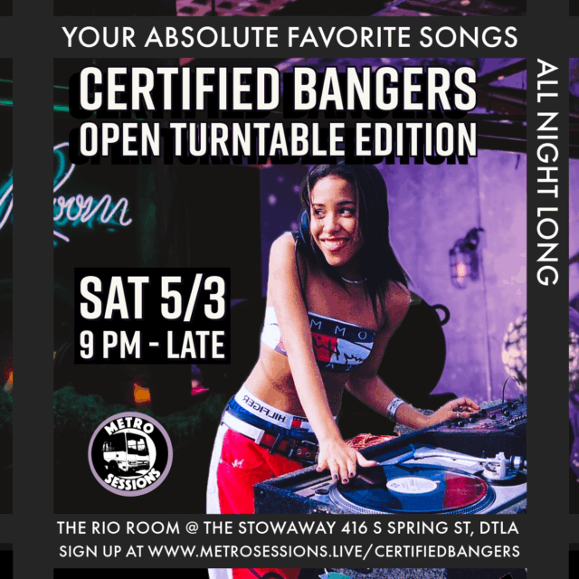 Certified Bangers Open Turntable Edition flyer