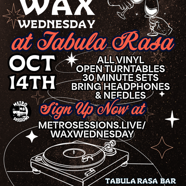 Wax Wednesday flyer