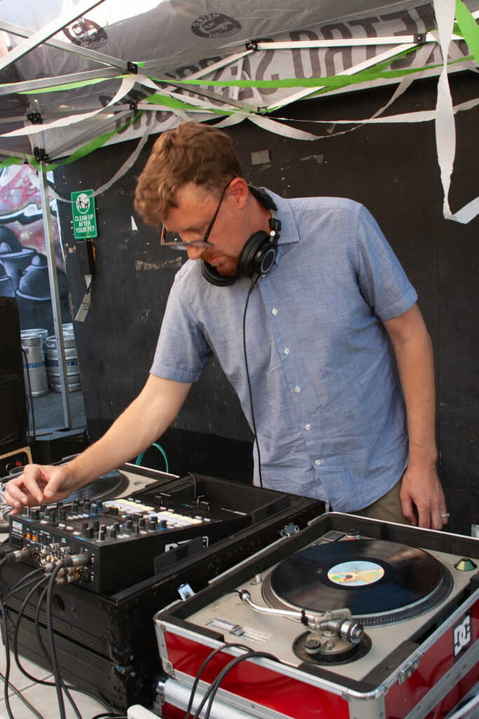 Chris Bulock DJ Eddy Gordo at the Turntable Tuesday 5-Year Anniversary Party
